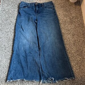 Kut from the Kloth Wide Leg Jeans in Medium Dark Blue Wash